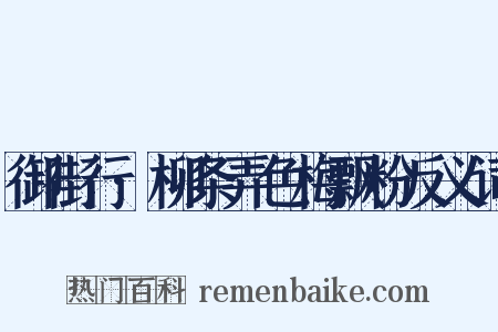 御街行·柳条弄色梅飘粉反义词是什么意思的图片
